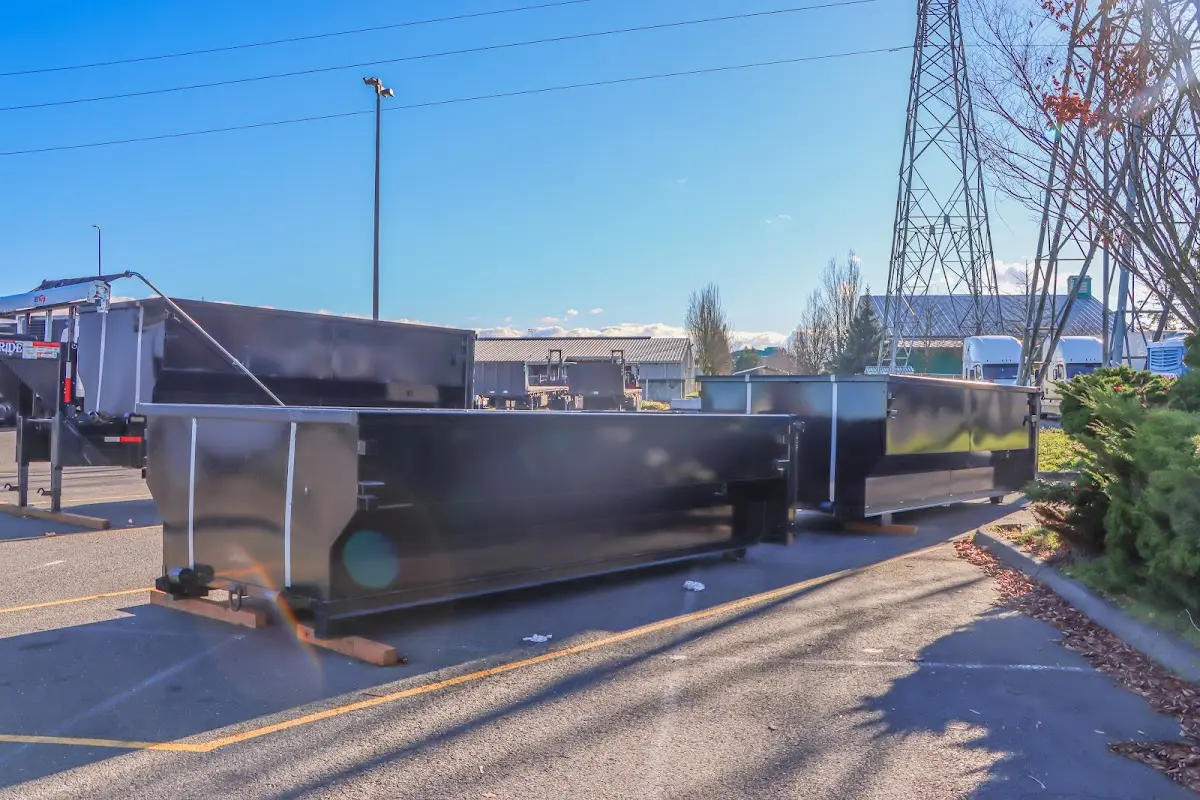 Roll-off dumpster ready for waste disposal at job site for Estate Cleanout Dumpster Rental in Canal Winchester